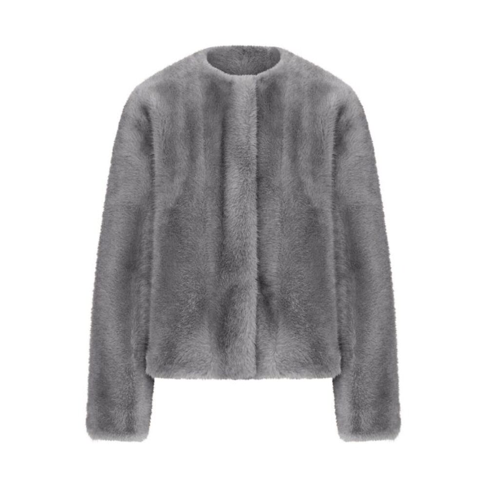 Max Mara Studio Women Short Eco Fur Jacket
